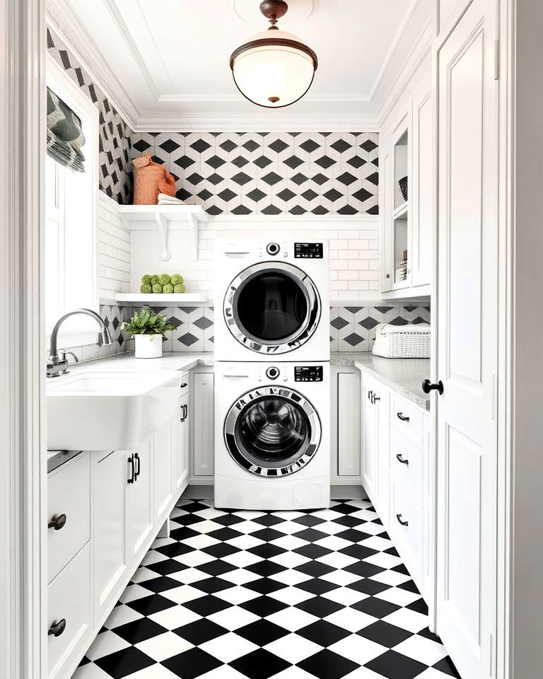Striking Black and White Floor Designs