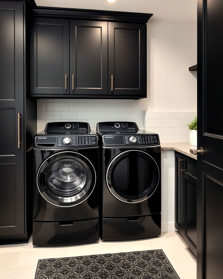 Sleek Black Appliances for a Seamless Style