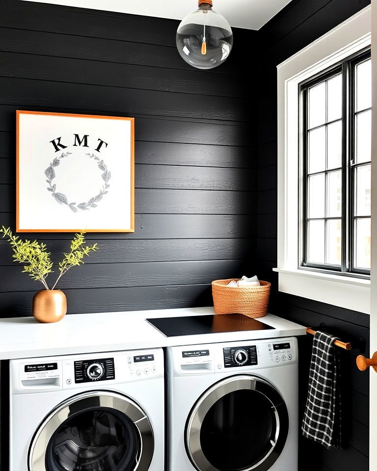 Elevate Your Space with Textured Black Shiplap Walls