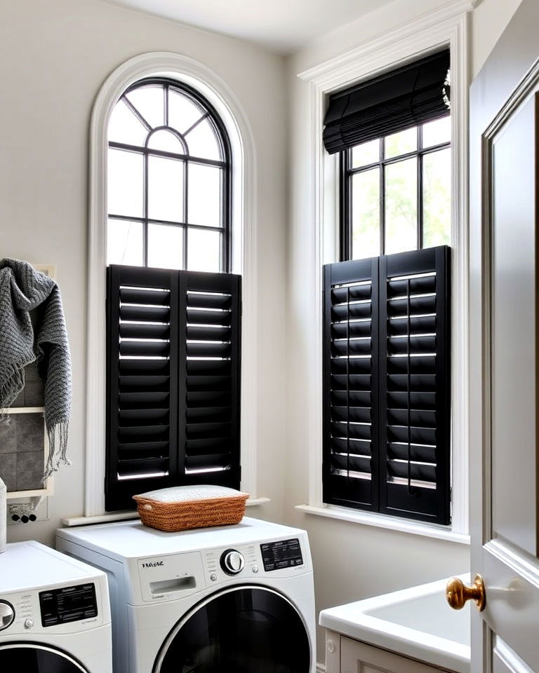 Sleek and Stylish Black Window Dressings