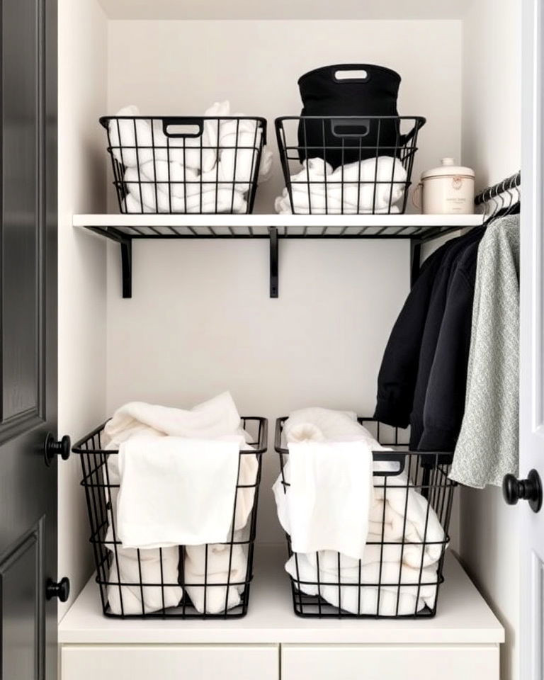 Sleek Storage: The Charm of Black Wire Baskets