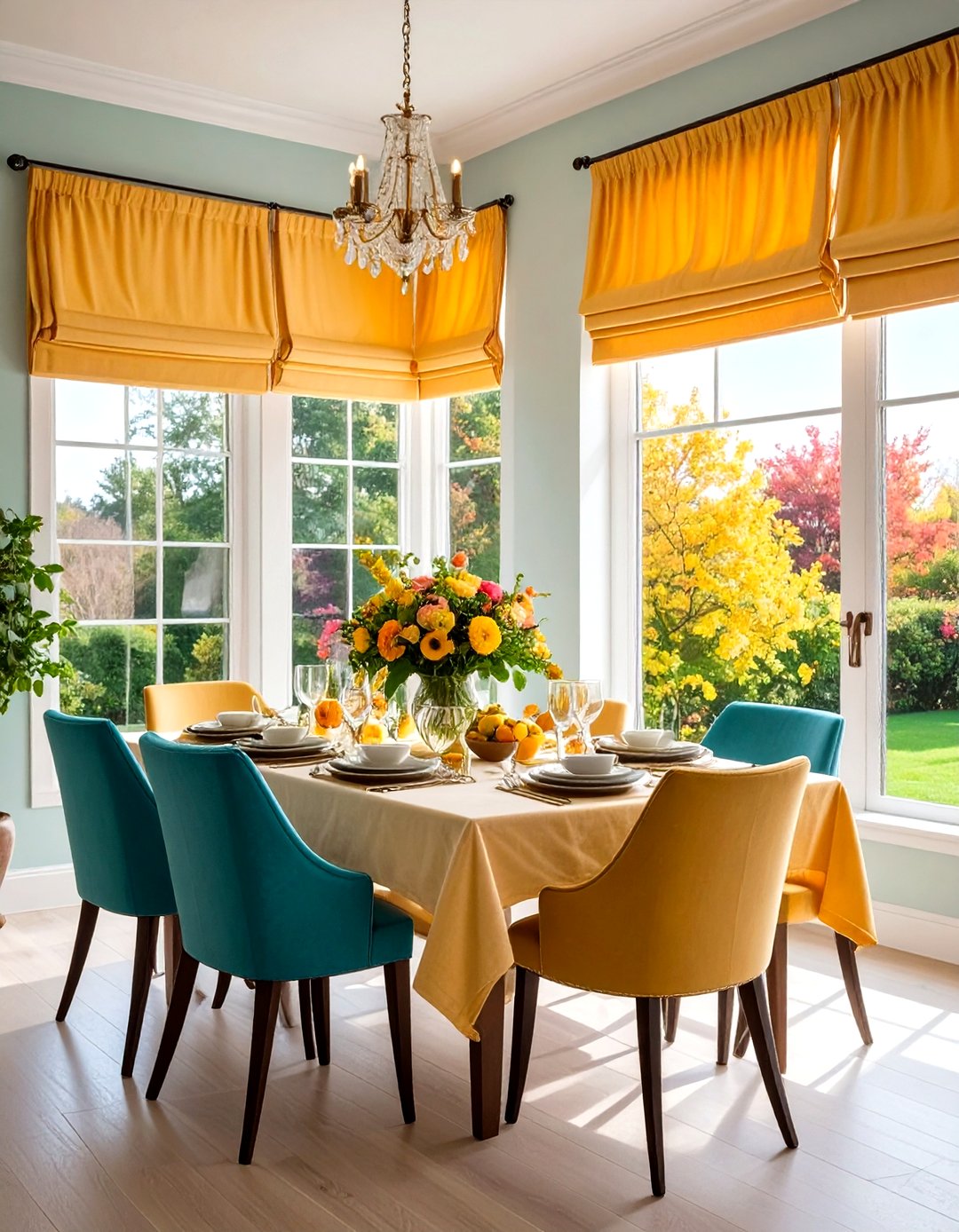 Custom-Fit Box-Pleat Draped Window Topper