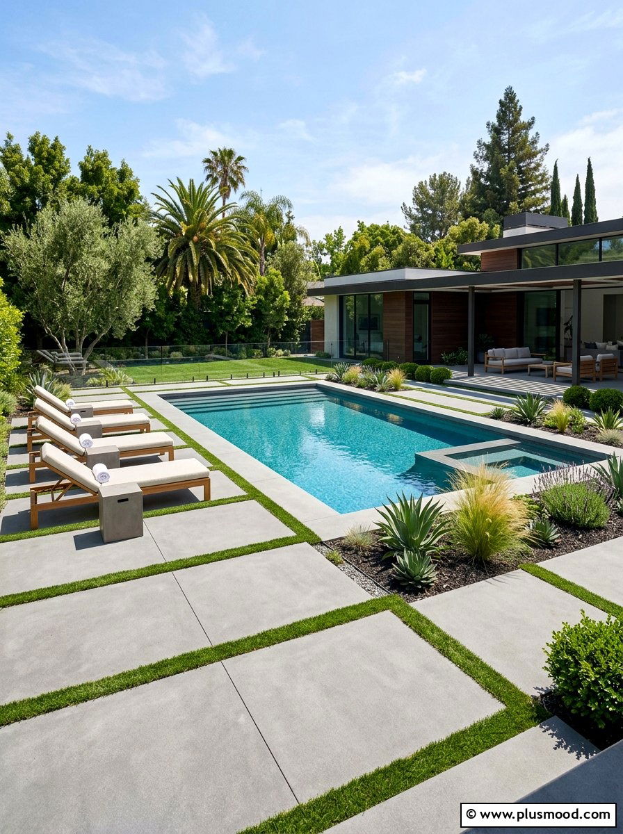 Concrete Pavers Around Pool