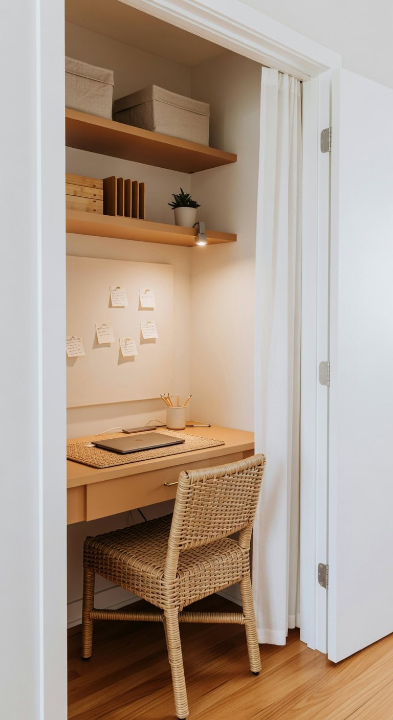 Transform a Forgotten Closet Into a Stylish Workspace