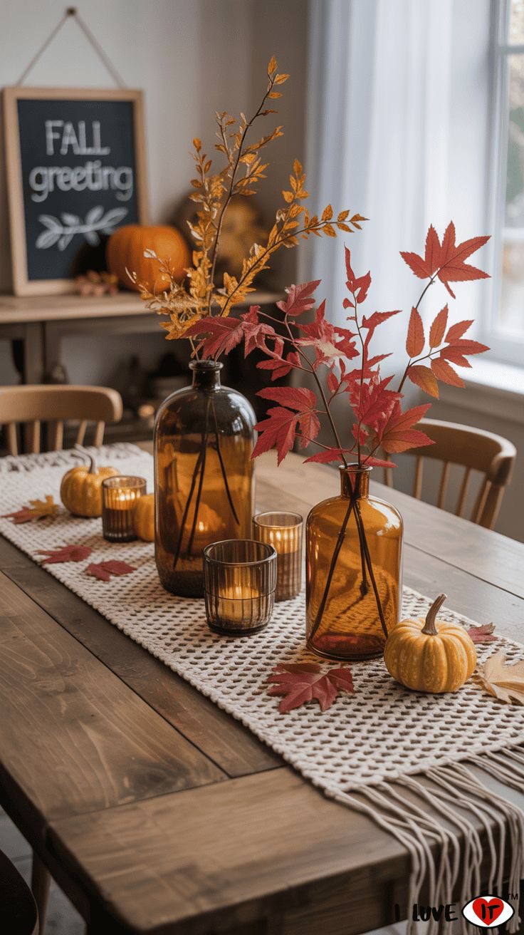 Enchanting Autumn Ambiance: The Layered Pumpkin and Candle Pyramid