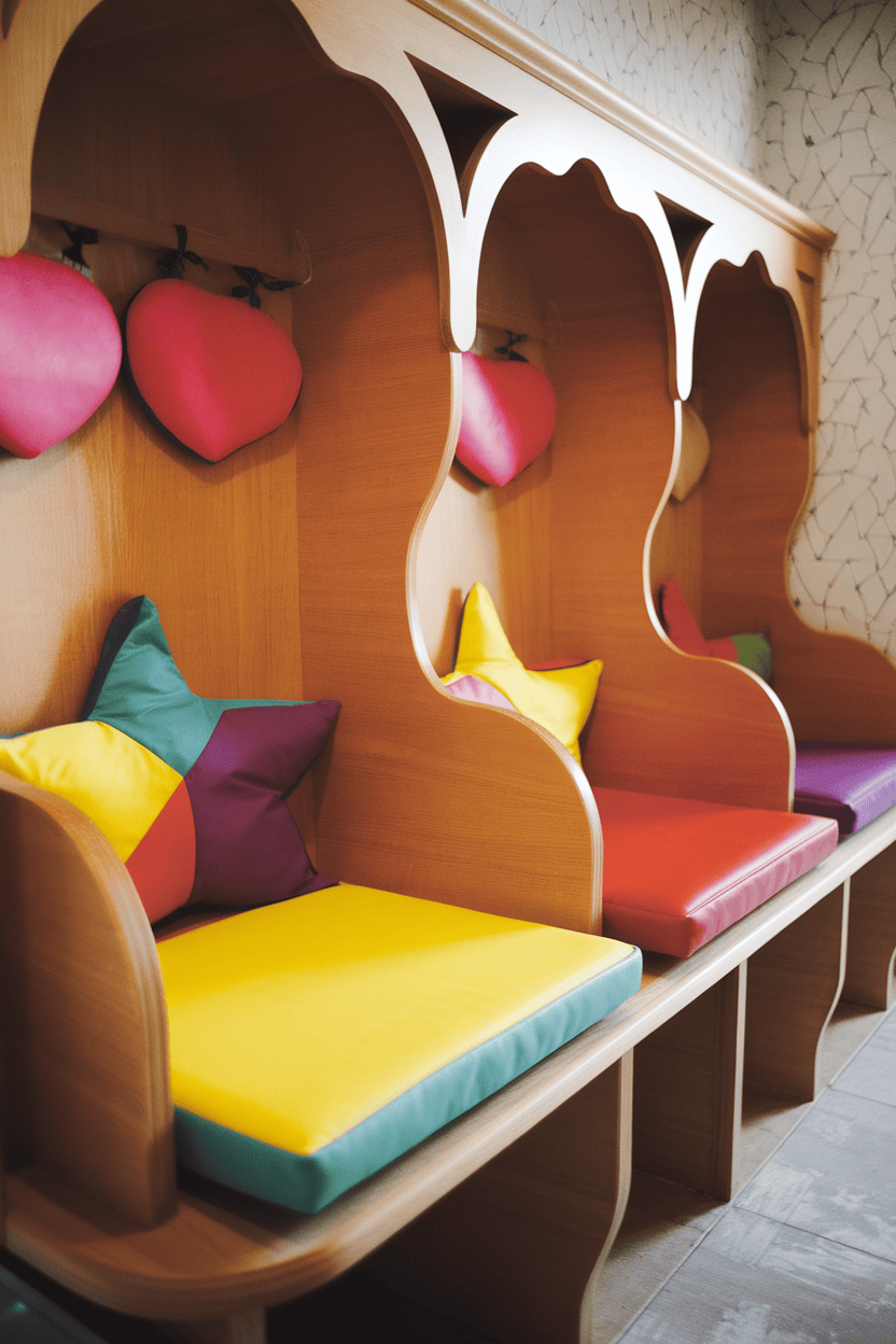 Vibrant and Cozy Mudroom Bench Ideas for Families