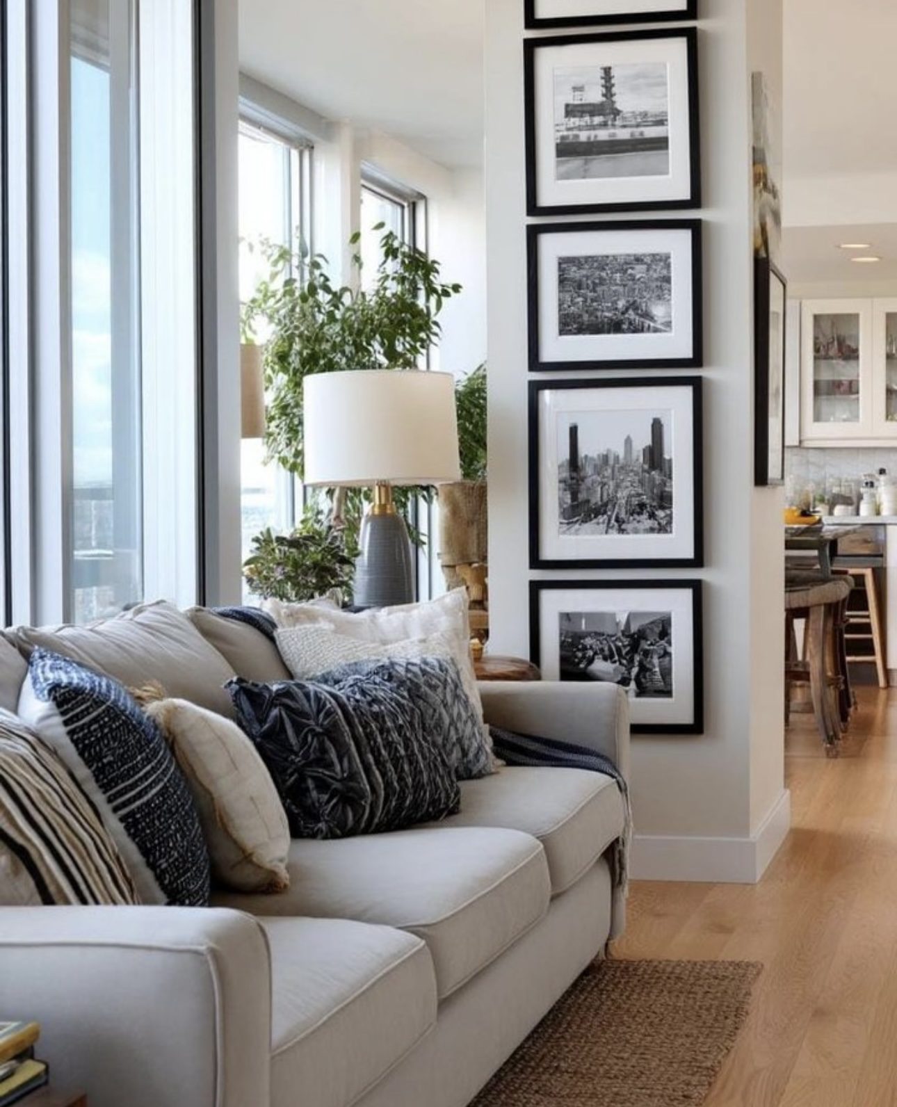 How to Stylishly Display Art on Narrow Walls with Vertical Frame Stacking