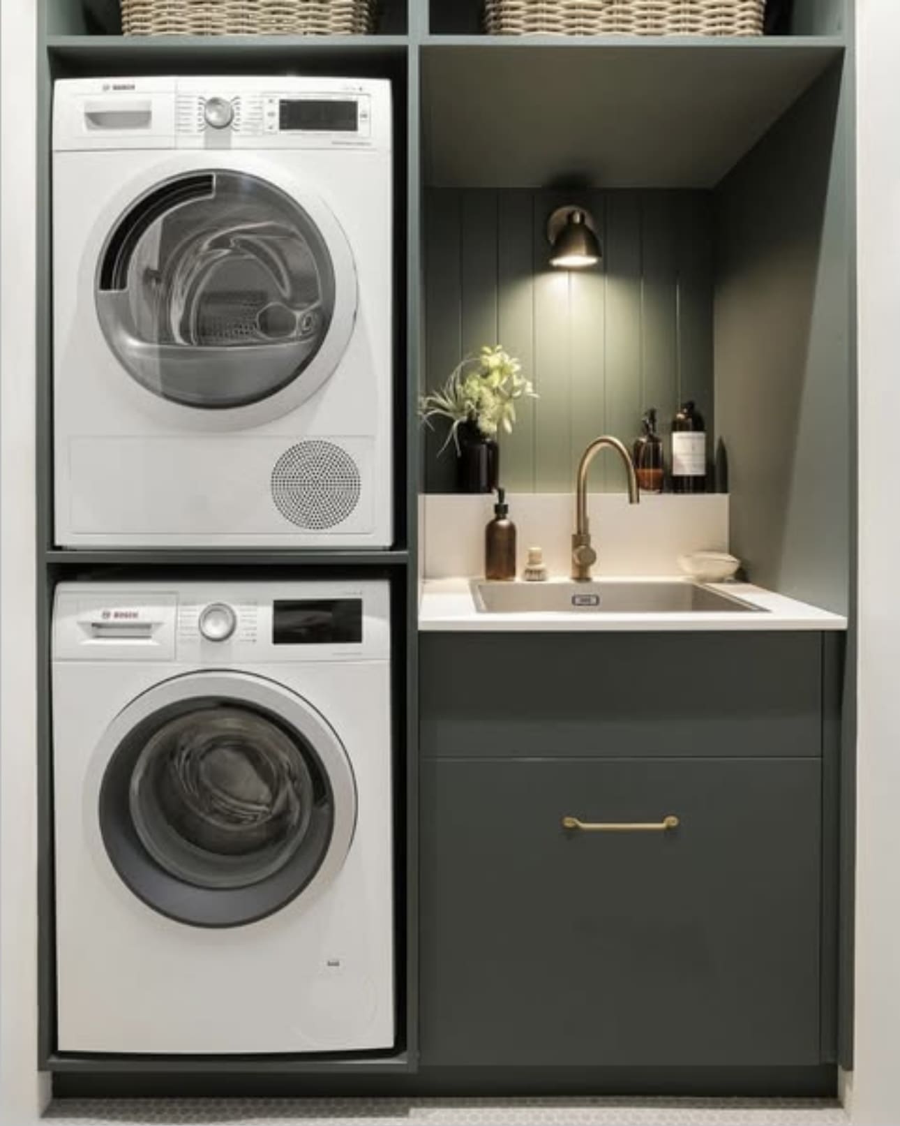 Compact Closet Laundry Nook