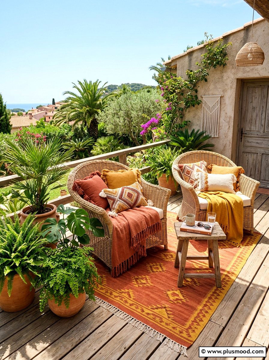 Chic Boho Wicker Chair