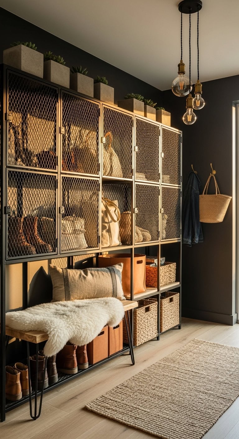 Chic Industrial Wire Lockers