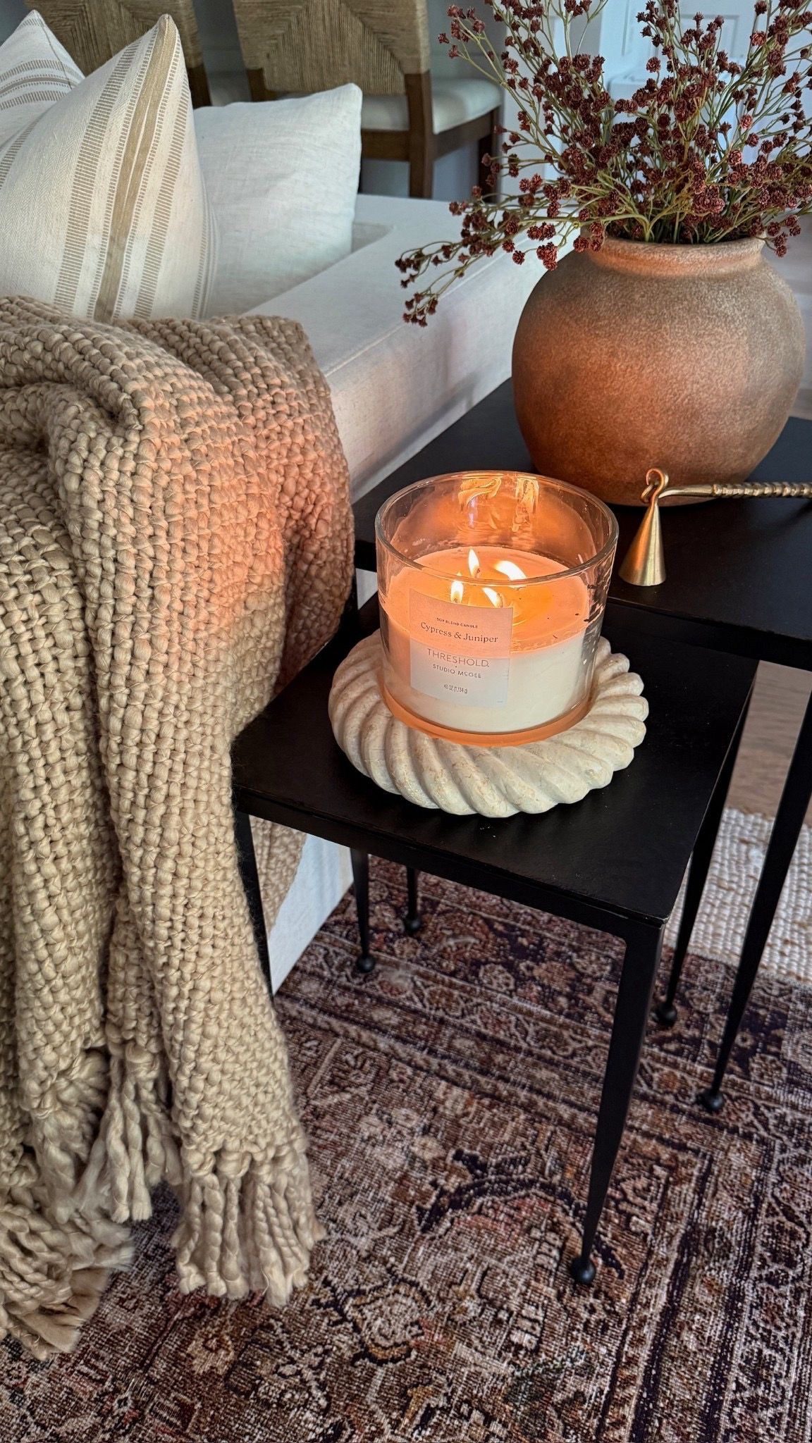 Effortless Candle Glow for Warmth