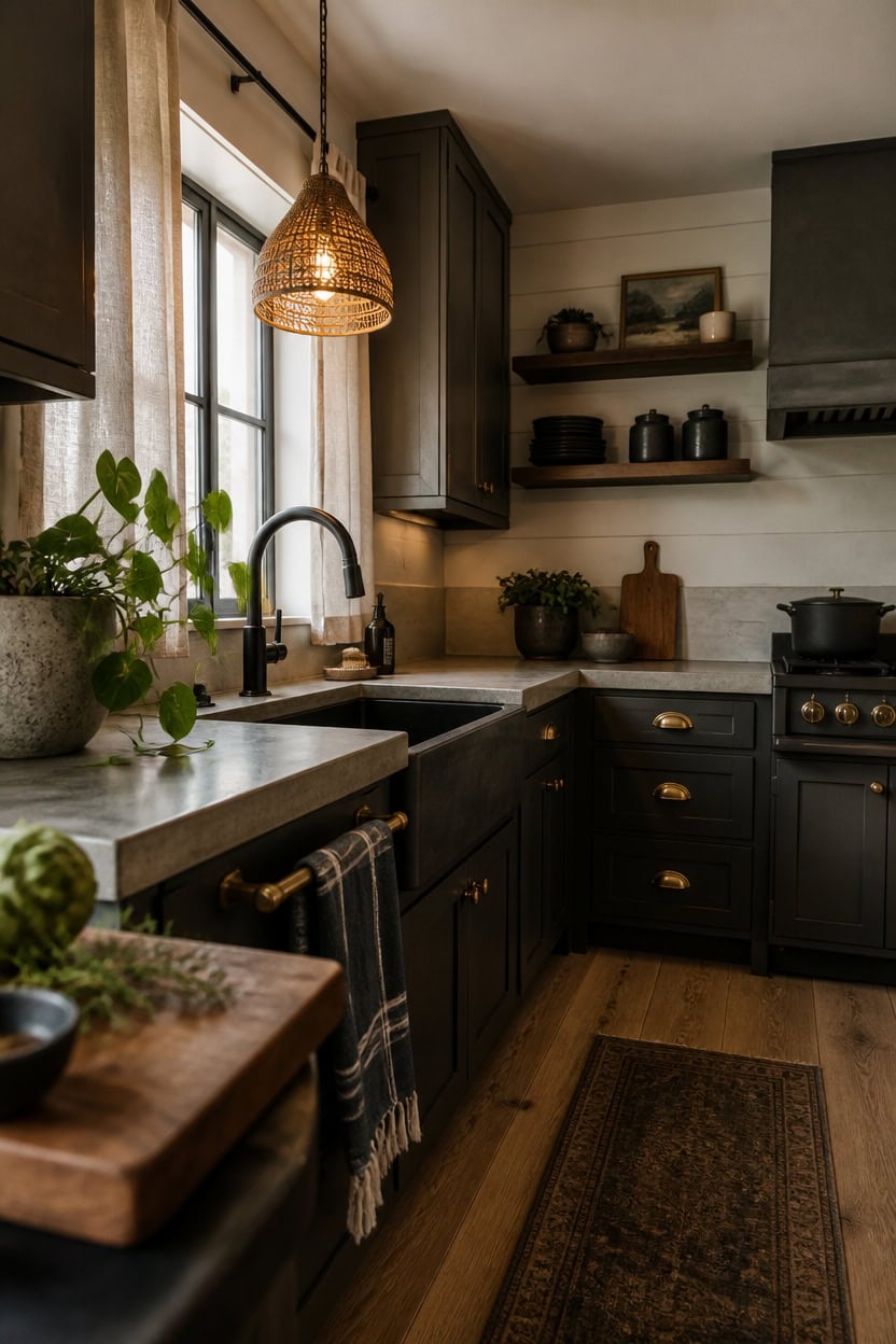 Kitchen Designs That Complement Charcoal Shades Seamlessly