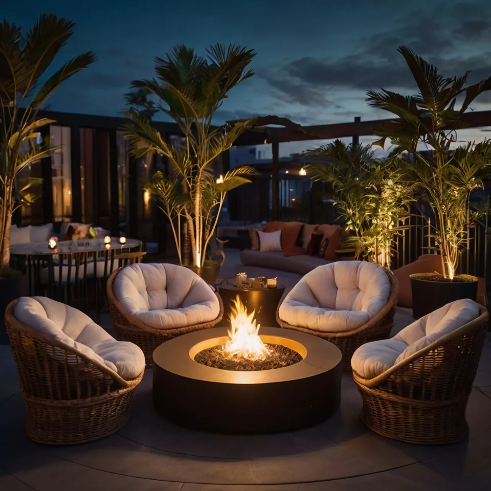 Ignite Warmth with a Rooftop Fire Feature