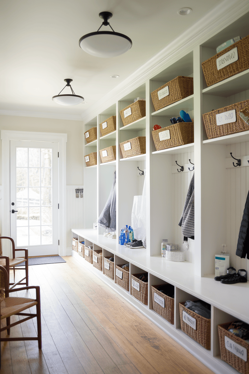 Maximize Space with Elevated Mudroom Shelving