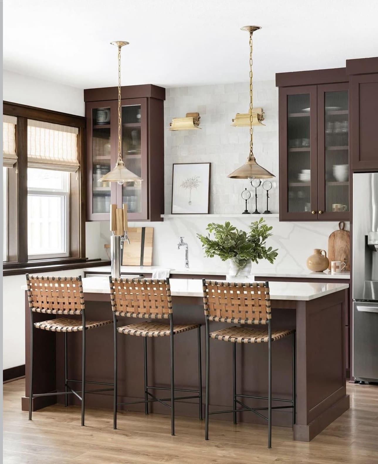 Add Warmth with Walnut Cabinets