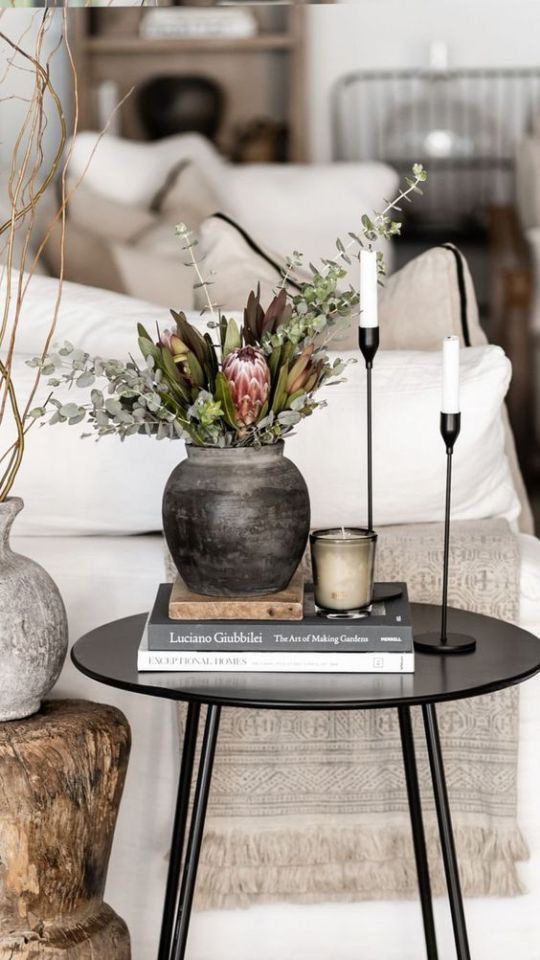 Dark Furniture Balanced with Soft Accents