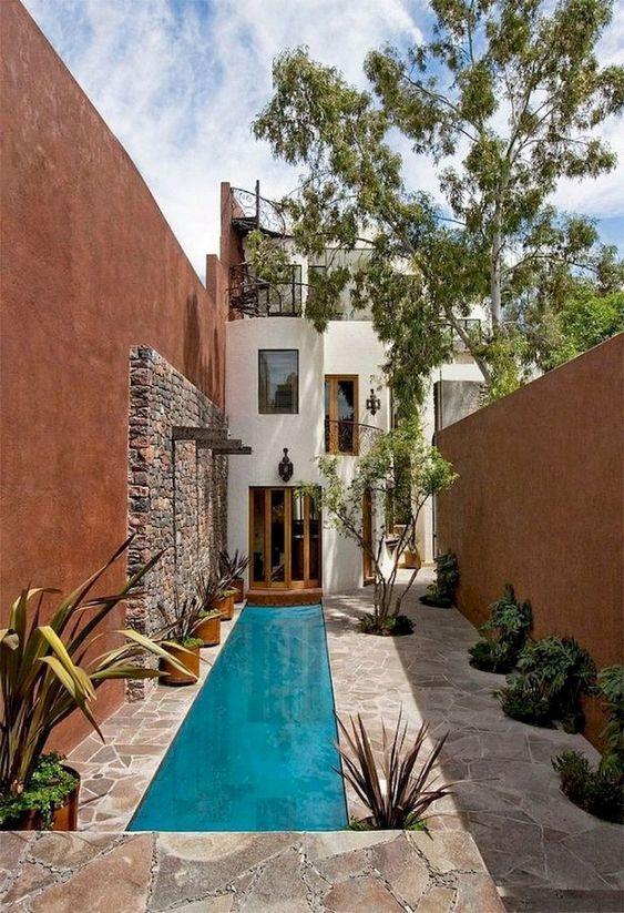 Inviting Elegance: The Allure of an Extended Courtyard Pool