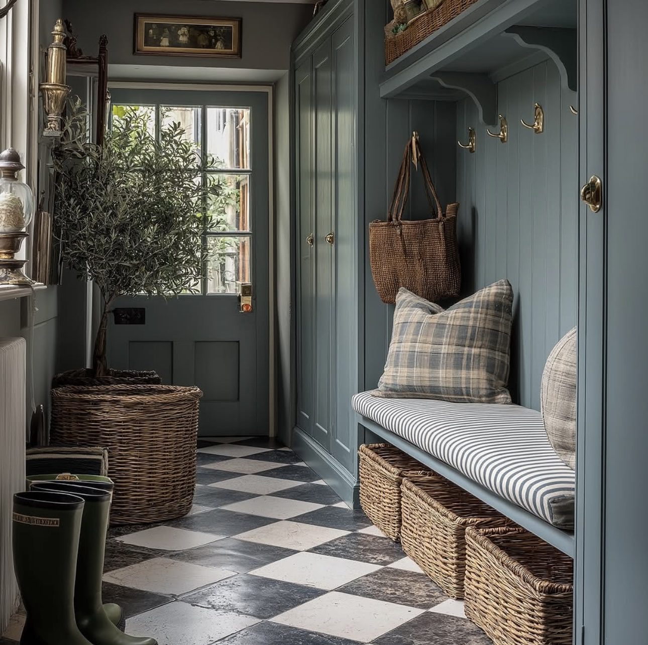 Serene Navy Entryway Retreat