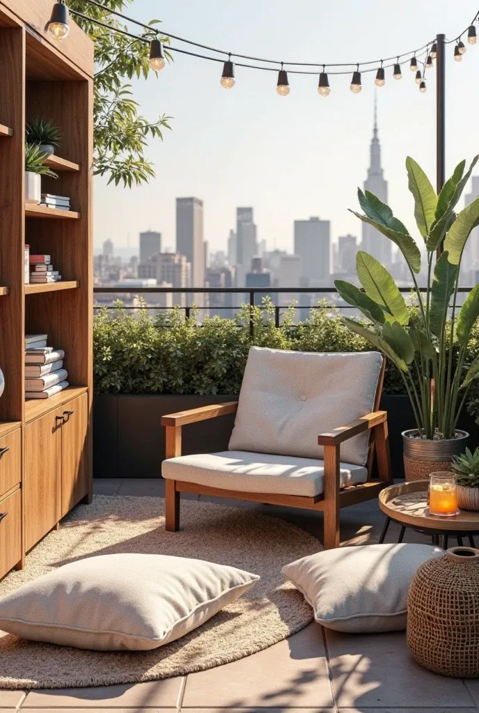Elevated Escape: Crafting a Serene Rooftop Reading Corner