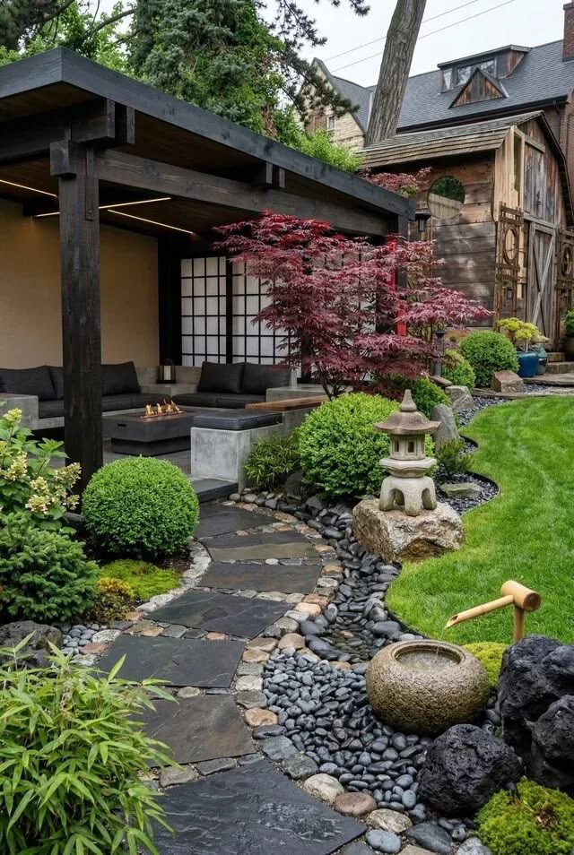 Raised Zen Deck with Japanese Maple