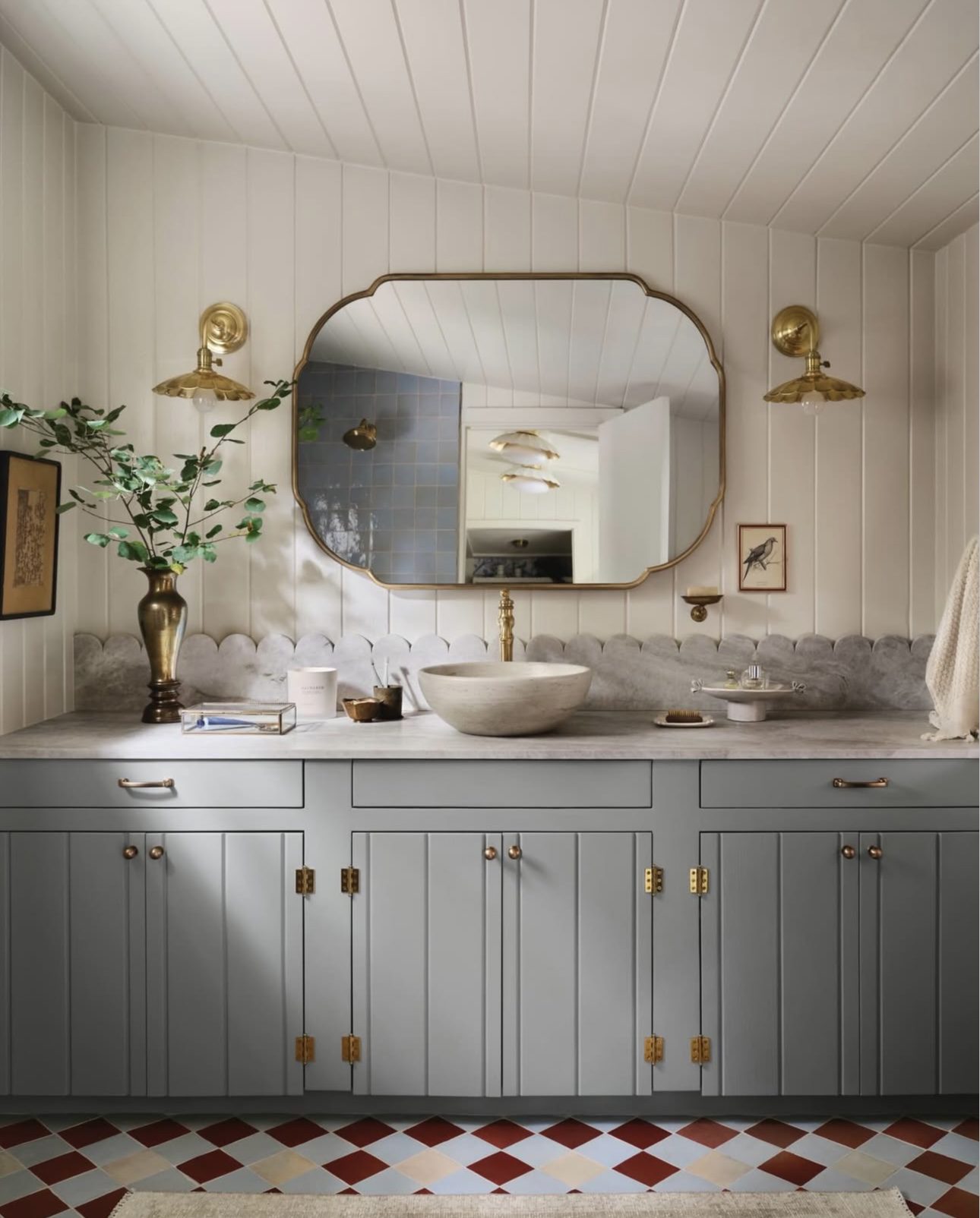 Charming Soft Blue Vanity Appeal
