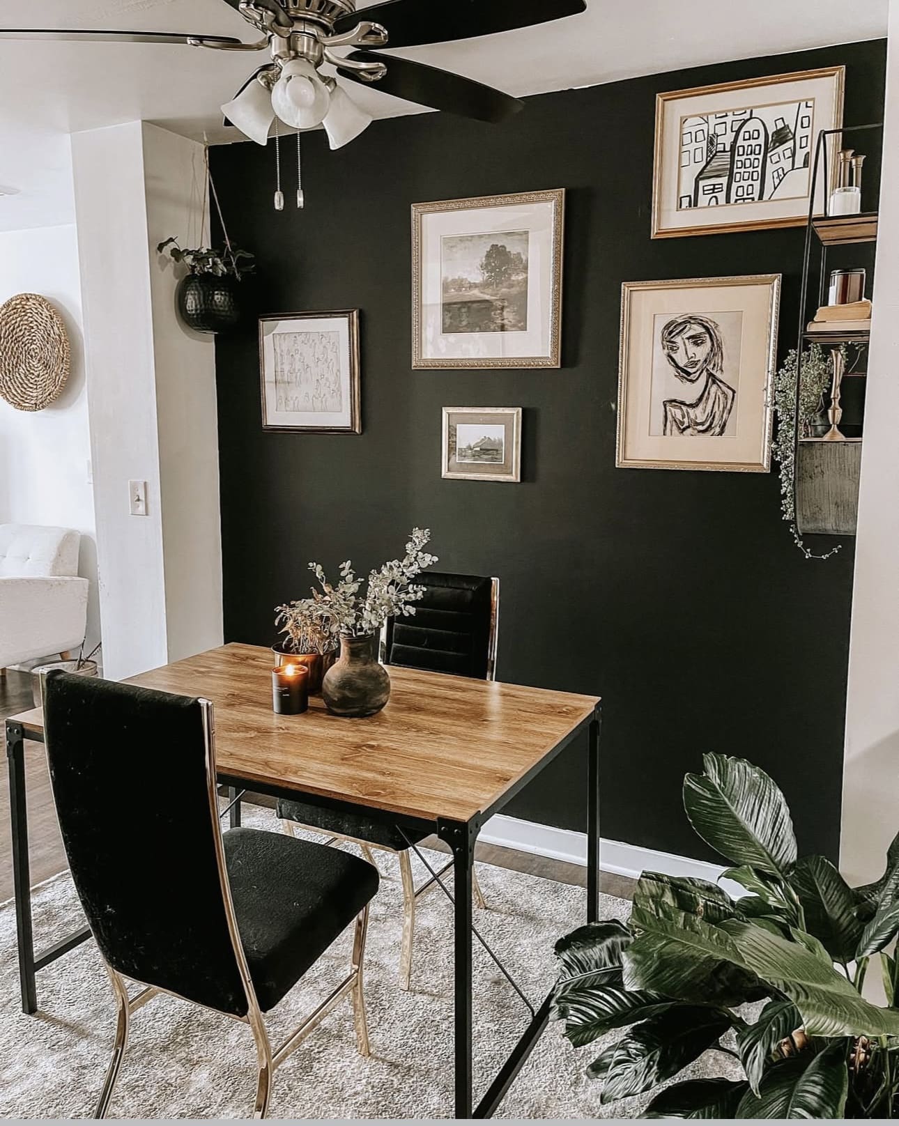 Dramatic Depth: Embrace the Bold Black Wall