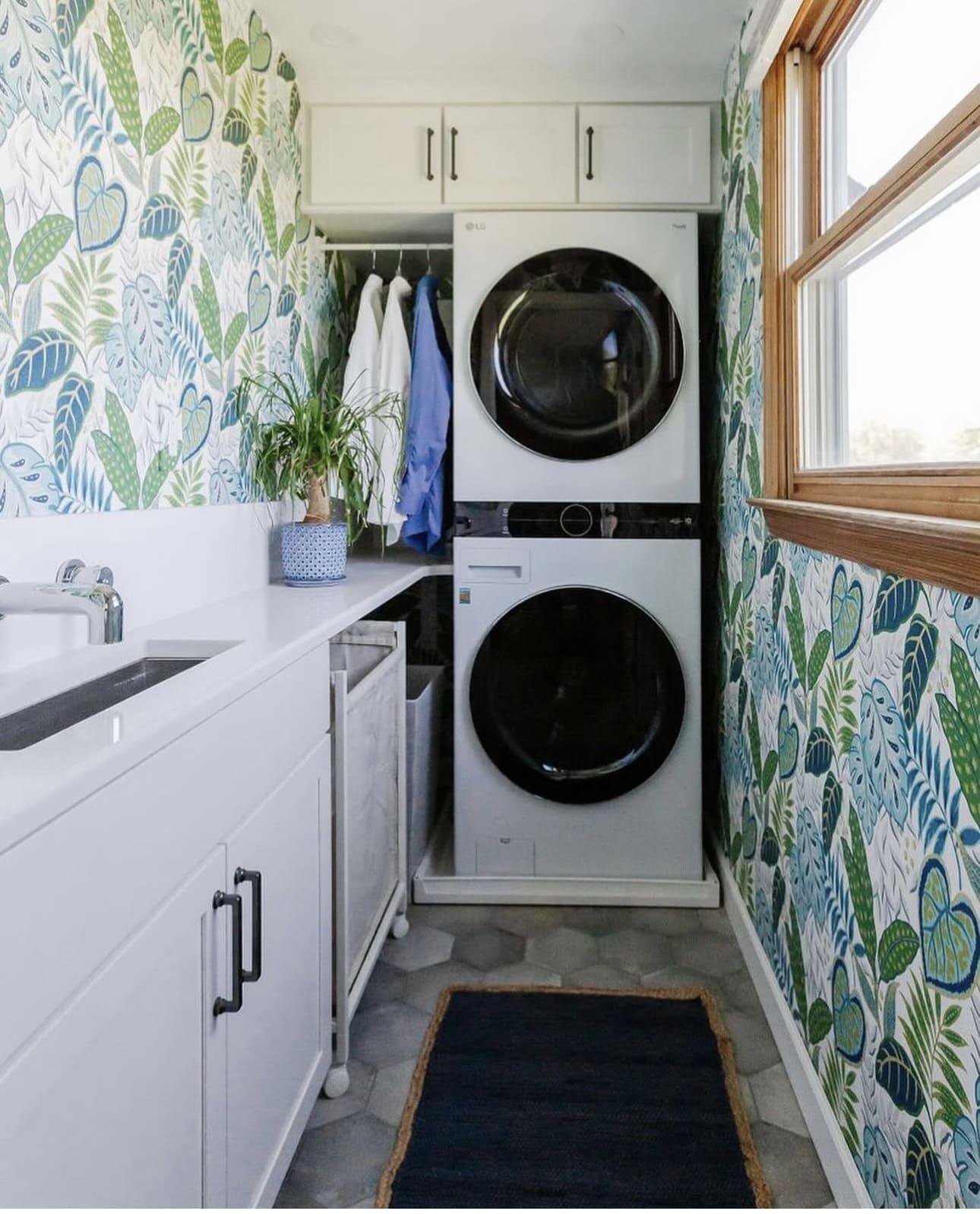 Farmhouse-Style Stacked Washer and Dryer