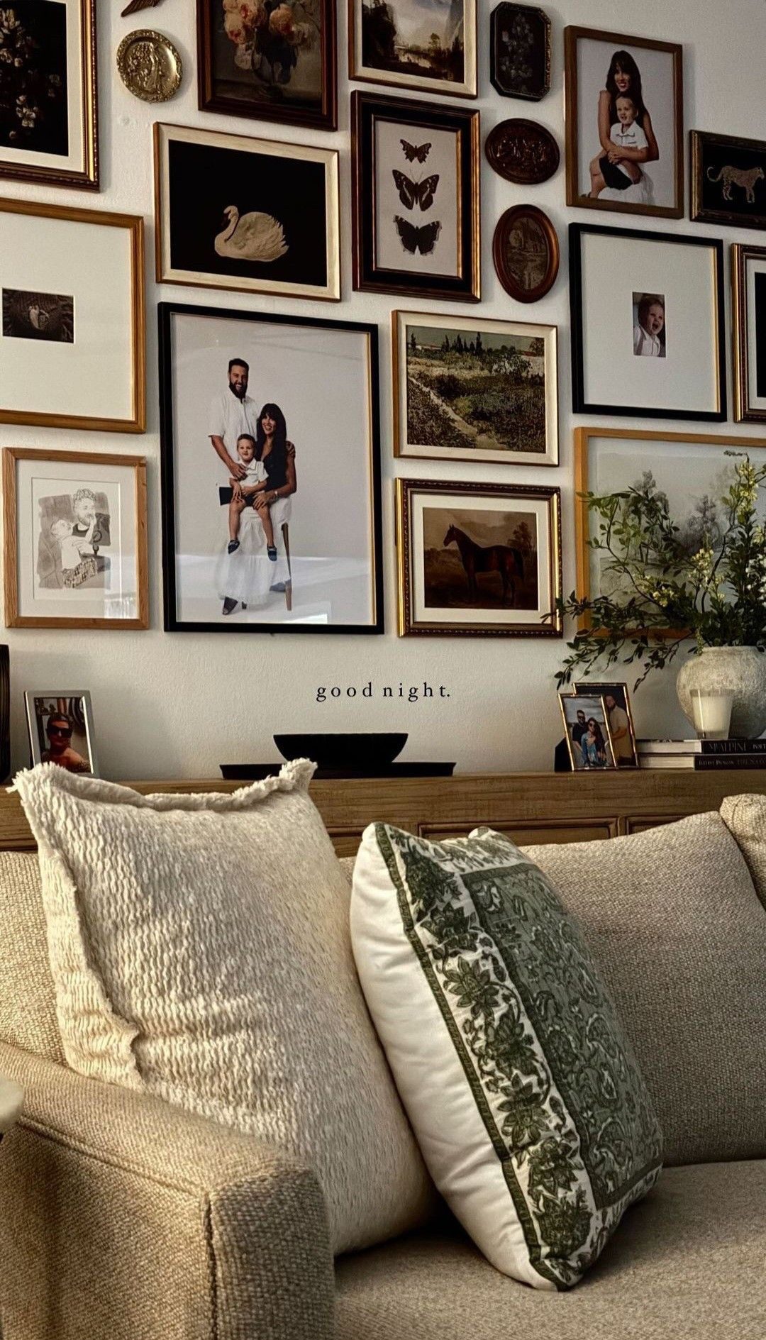 Create a Cozy Neutral Art Display Above Your Sofa