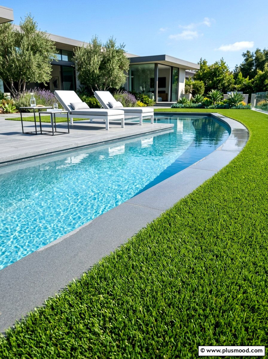 Evergreen Elegance with Artificial Turf Borders