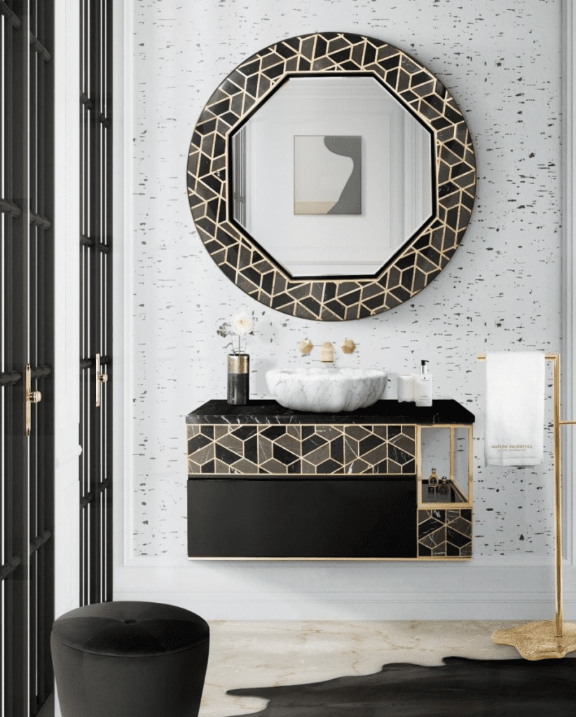 Double Vanity Elegance: Matching Oval Mirrors