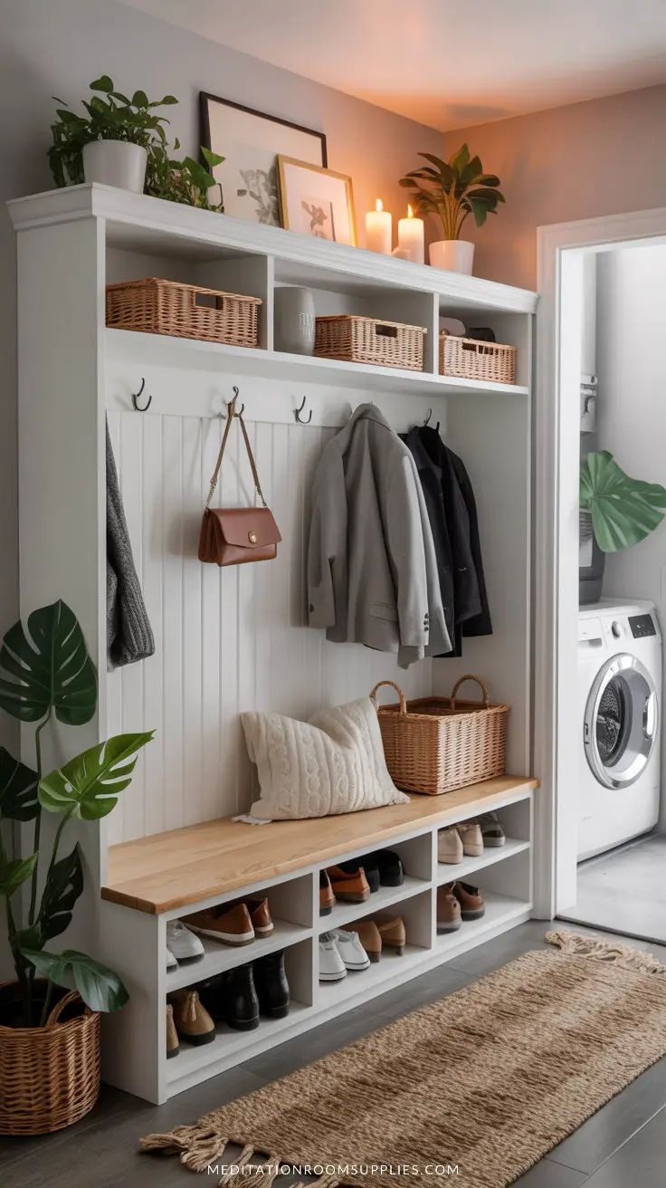 Integrated Mudroom and Laundry Space