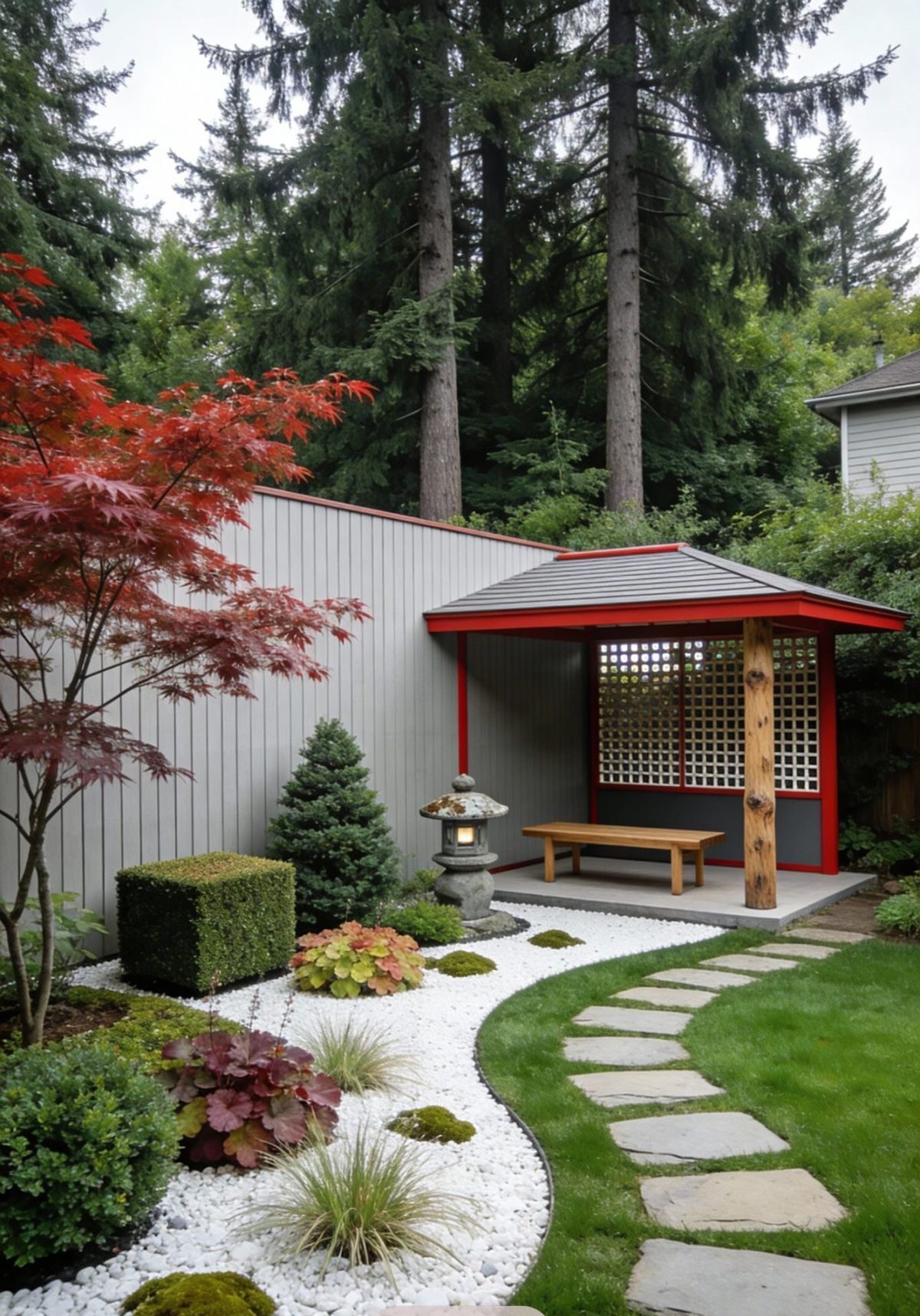 Minimal Indoor Zen Courtyard