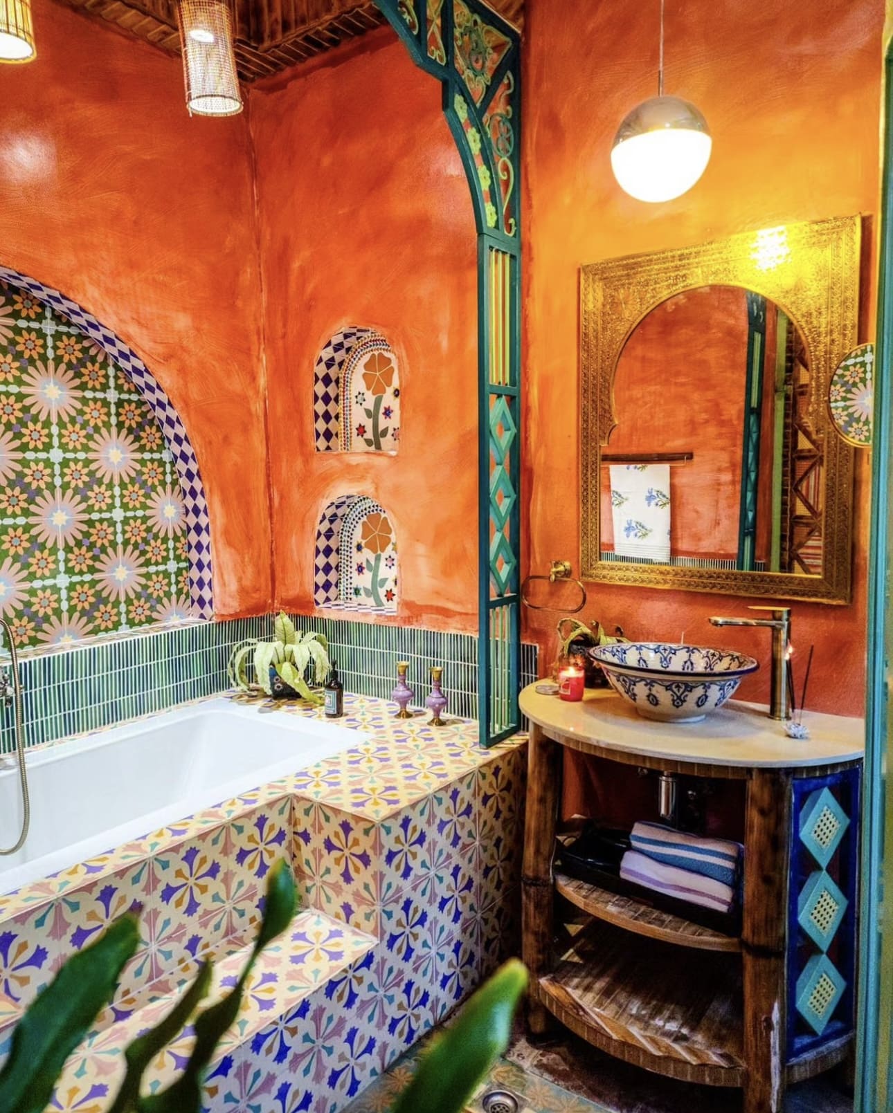 Create Visual Interest with Eclectic Tile Combinations