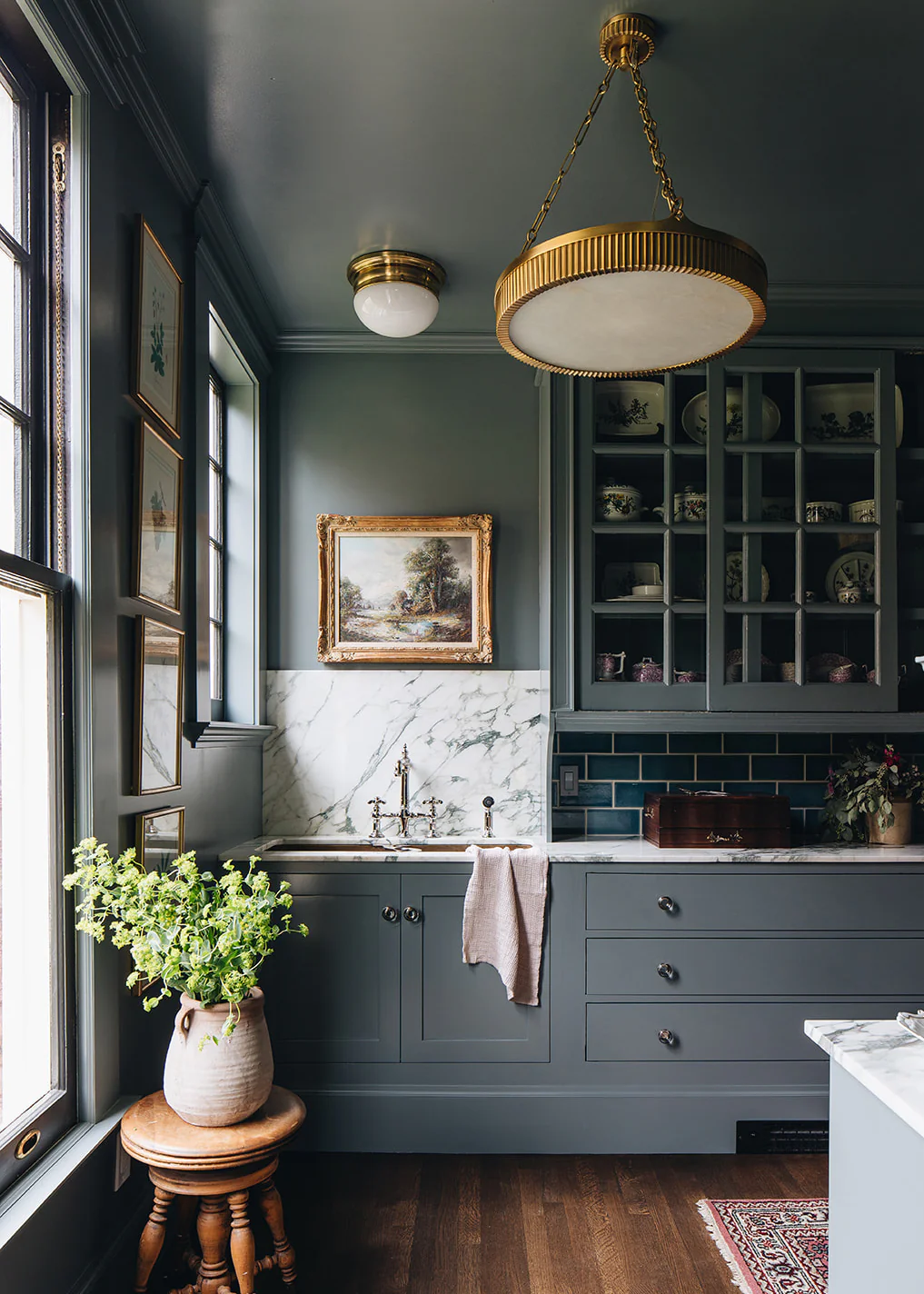 Atmospheric Blue-Toned Pantry Kitchen Design