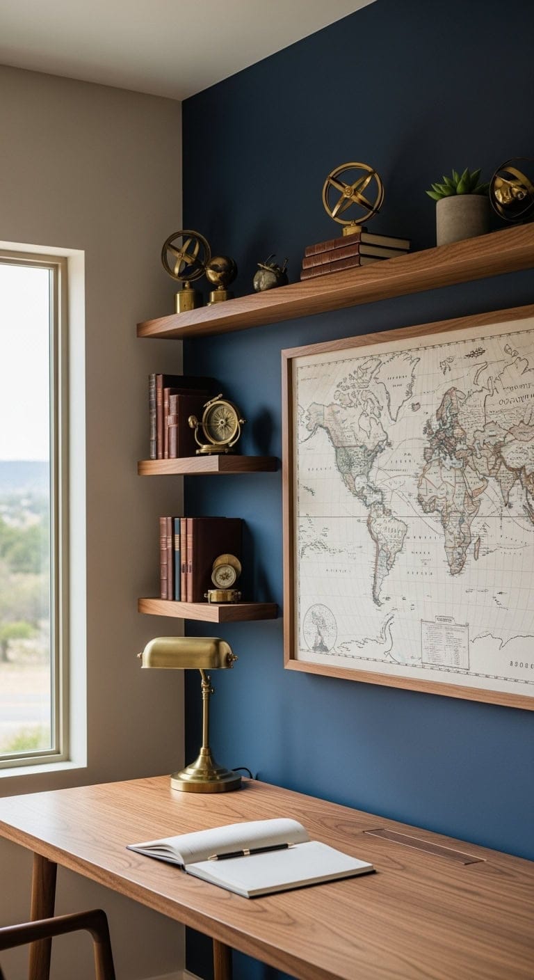 Global Inspiration: Elevate Your Office with a Stylish Map Display