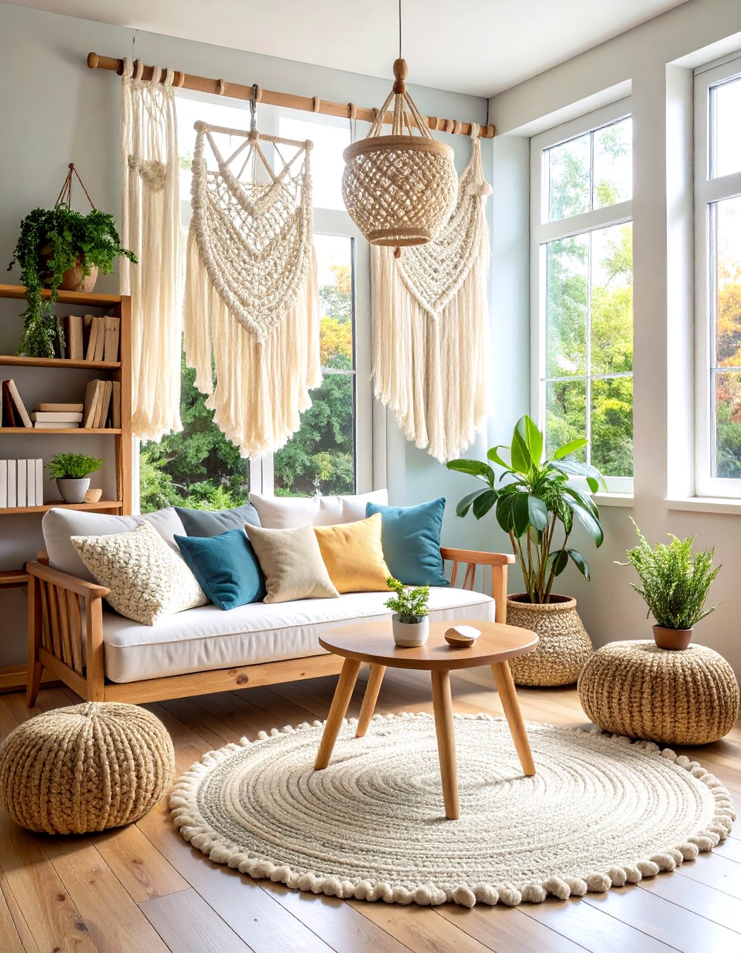 Artisan Knotted Curtain Accent