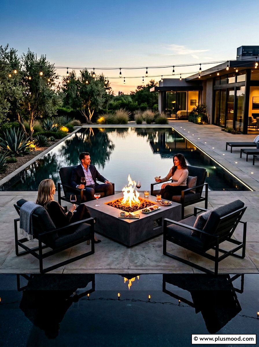 Poolside Fire Pit