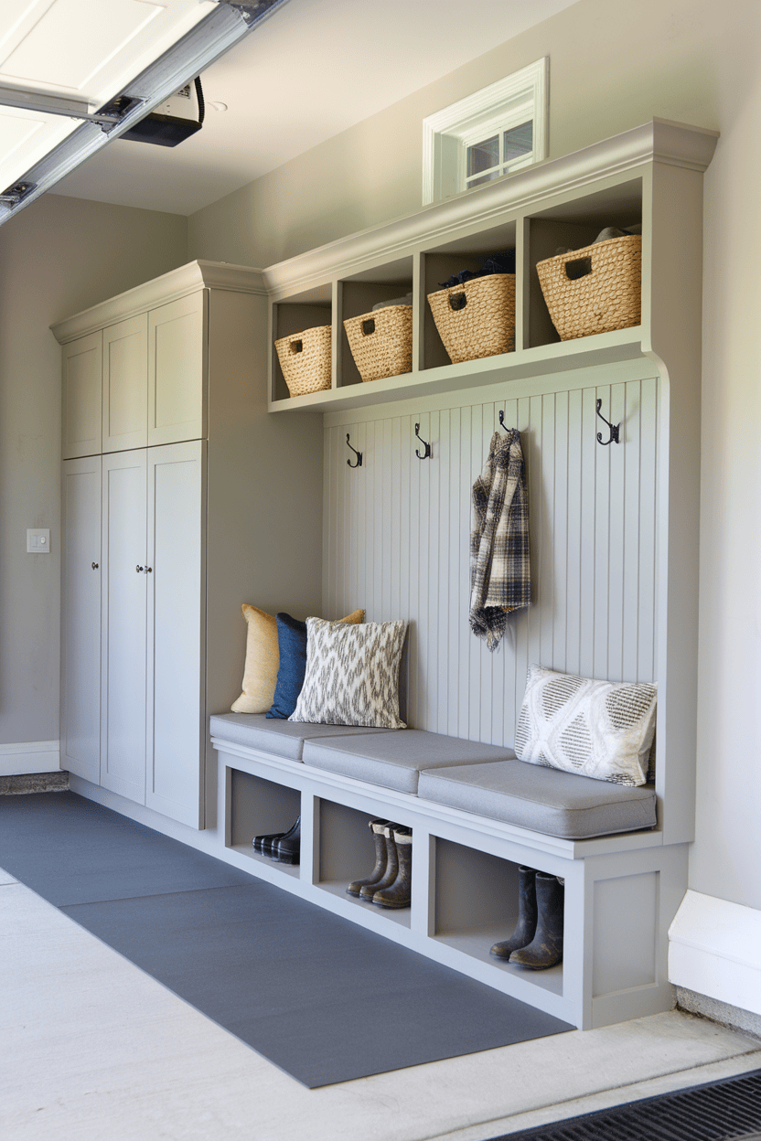 Enhancing Your Garage Mudroom with Practical Seating