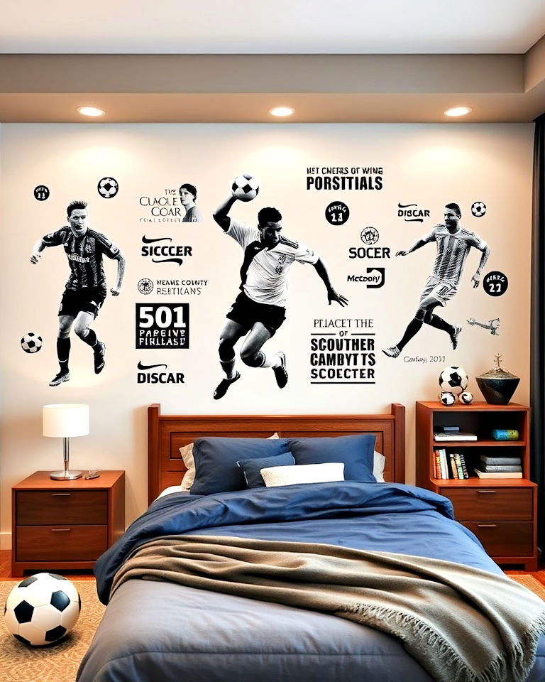 Dynamic Soccer Wall Art Featuring Favorite Players