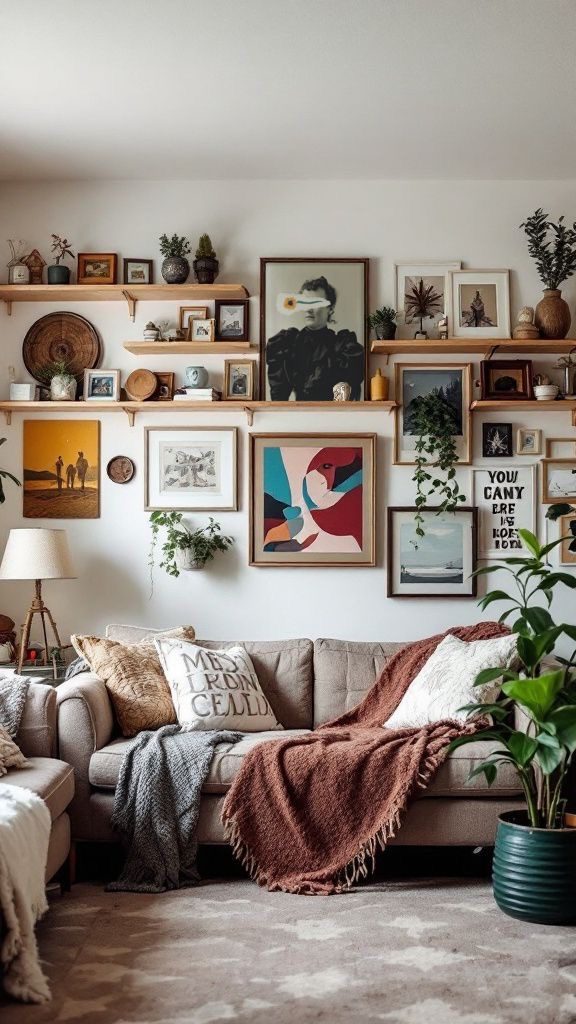 Create a Chic and Serene Minimalist Shelf Display