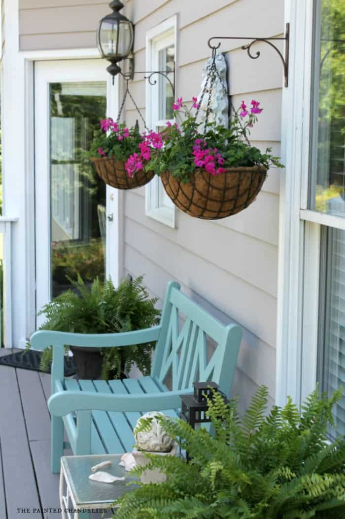 Elevate Your Porch with Suspended Greenery