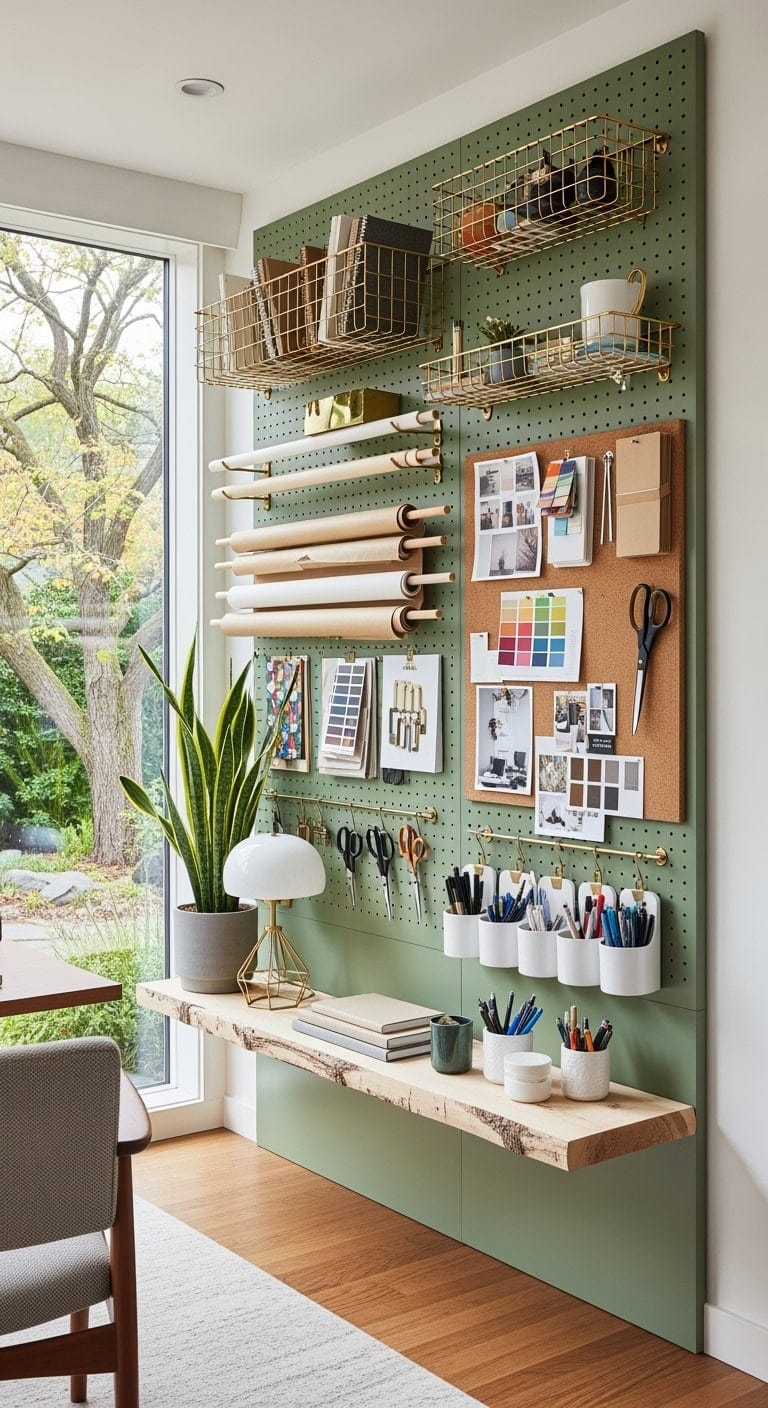 Wall-Mounted Wonder: Streamline Your Workspace with a Custom Pegboard