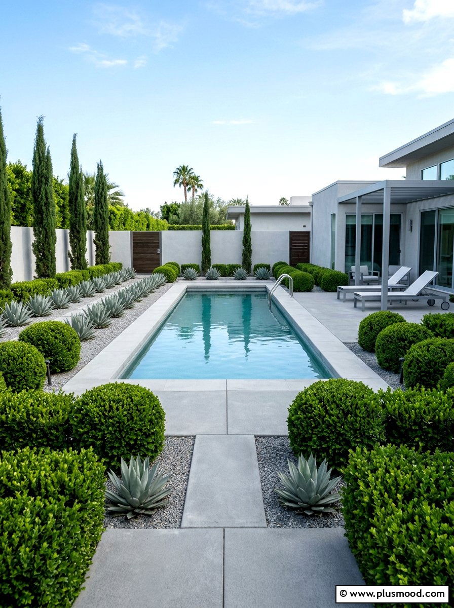Minimalist Pool Garden