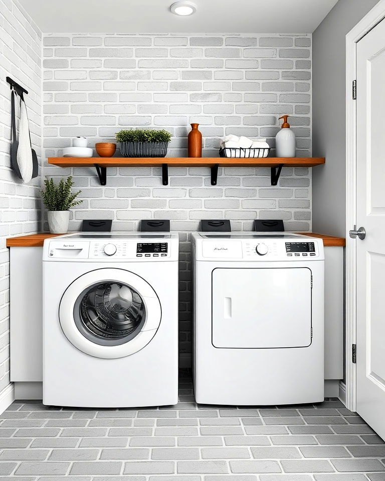 Modernize with Matte Gray Brick Flooring
