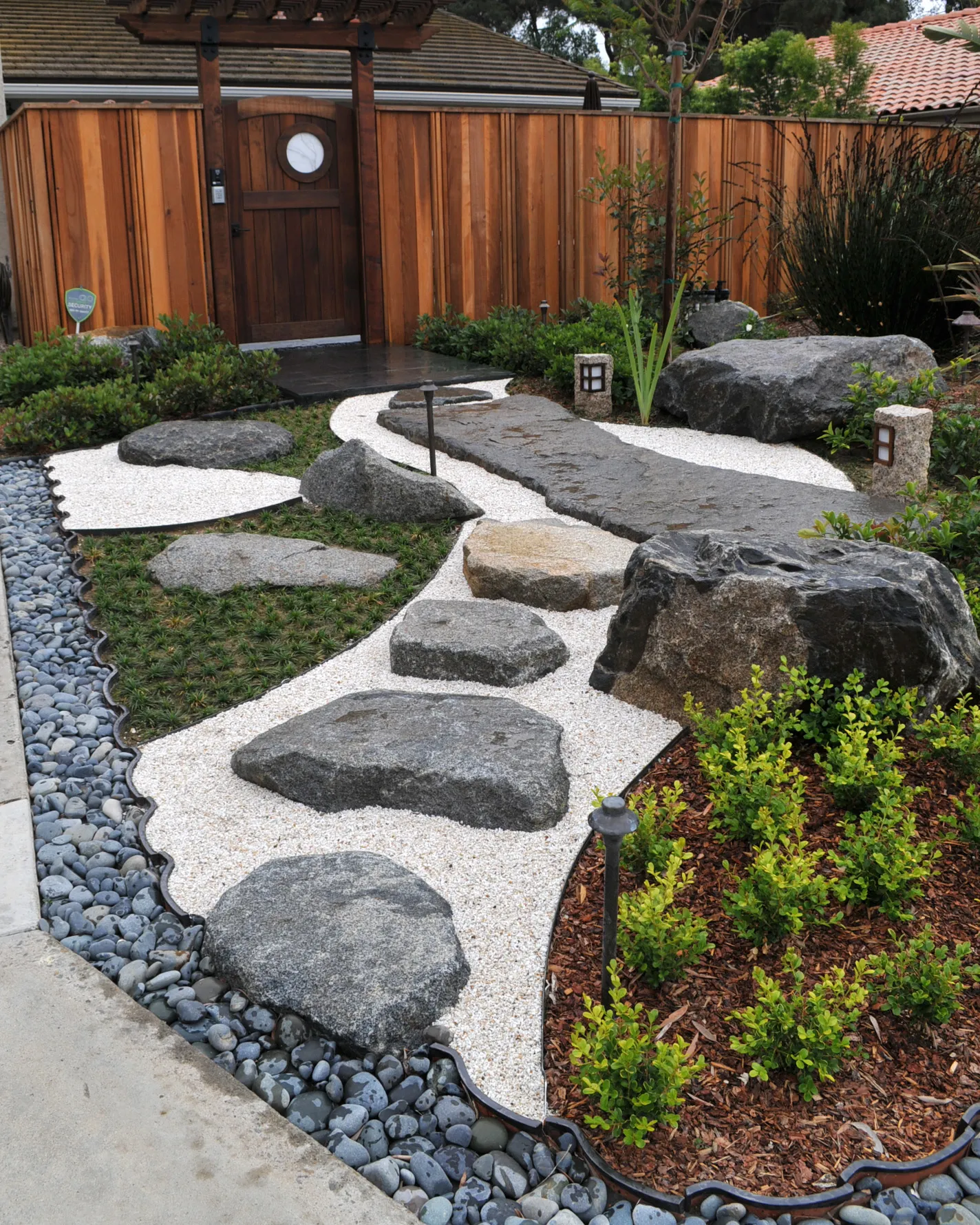 Curved Stone Path Zen Garden