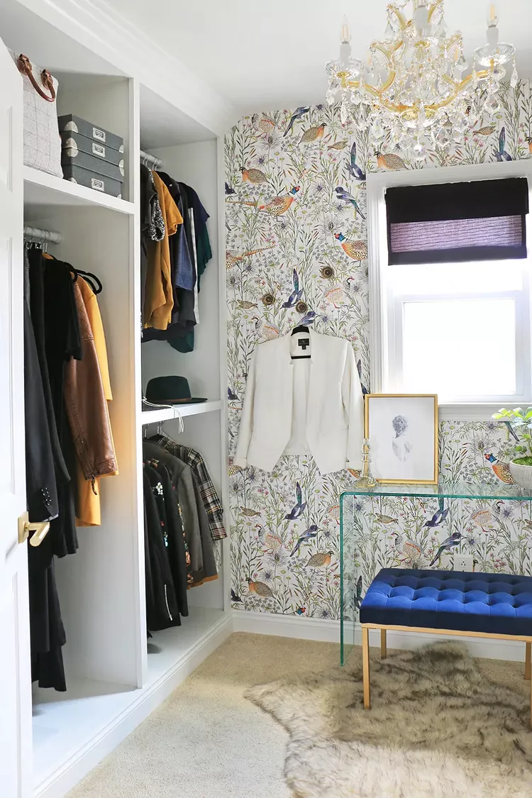 Create a Striking Backdrop to Define Your Closet Space