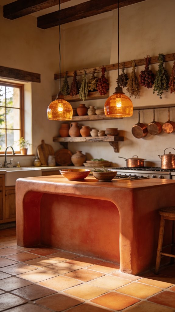 The Appeal of a Terracotta Kitchen Island