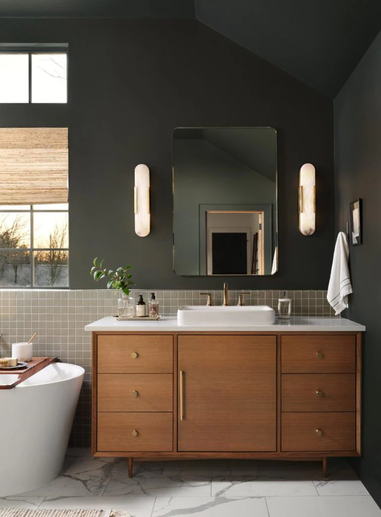 Serene Forest-Inspired Bathroom