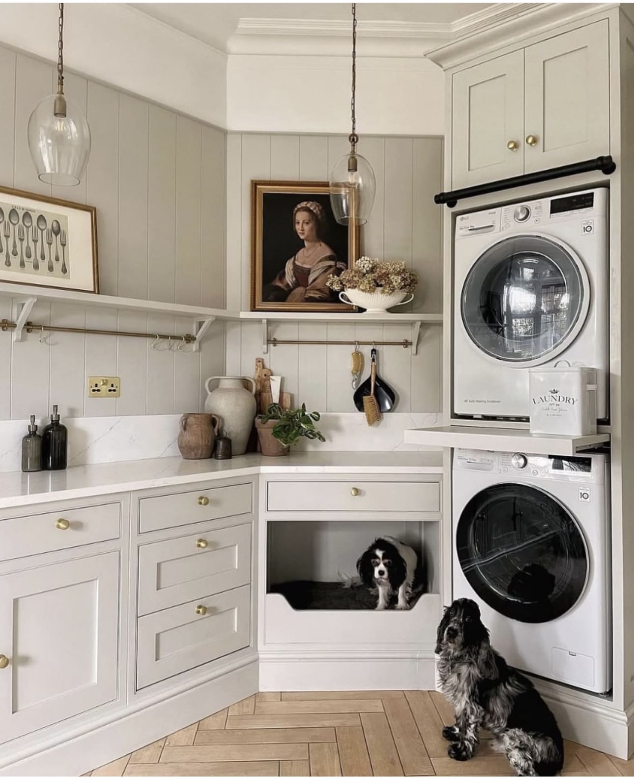 Dark and Moody Laundry Room