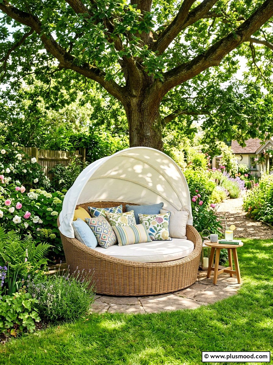Cozy Wicker Daybed Retreat